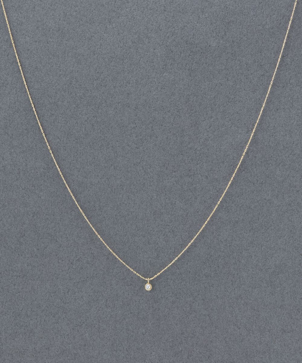 Phoebe「【金属アレルギー対応】シャイニーフチミルネックレス　ゴールド」|ネックレス|ゴールド