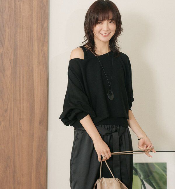  「予約【A・MONN】【セット着用可】cropped KNIT」|ニット・セーター|
