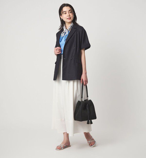 UNITED ARROWS green label relaxing「［size SHORTあり］ライト リネンライク ハーフスリーブ ジャケット UVカット 通気性」|テーラードジャケット|