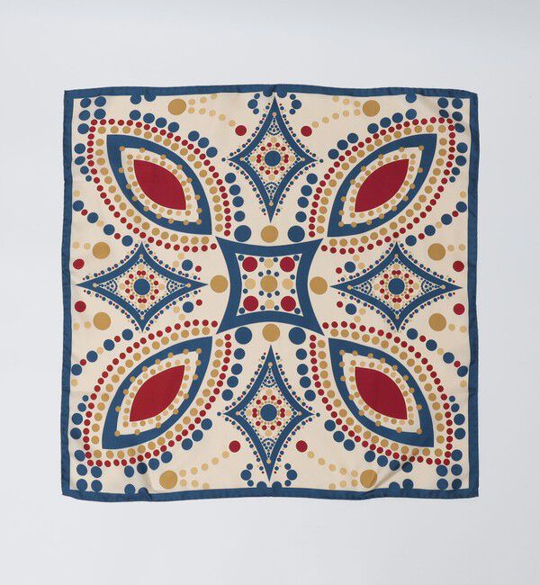 SHIPS「MARCEL LASSANCE: SILK PRINT BANDANA ITALY」|バンダナ・スカーフ|ホワイト