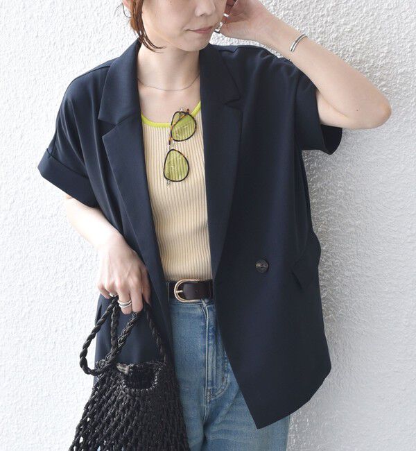 SHIPS Colors 「SHIPS Colors:〈手洗い可能〉クリスピー ダブルブレスト 5分袖 ジャケット2◇」|その他|