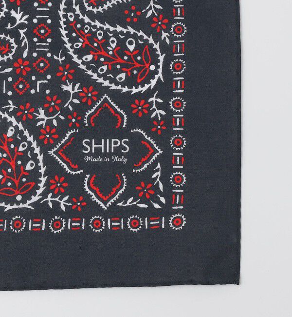 SHIPS「SHIPS: イタリア製 コットン ペイズリー バンダナ」|バンダナ・スカーフ|