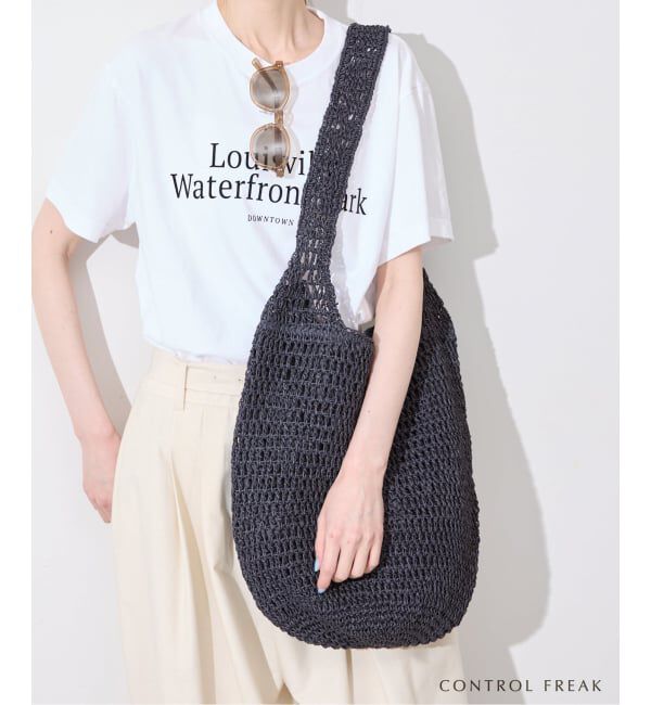 SLOBE IENA「《追加》CONTROL FREAK ペーパークロッシェバッグ 254-121501」|ショルダー・メッセンジャー|