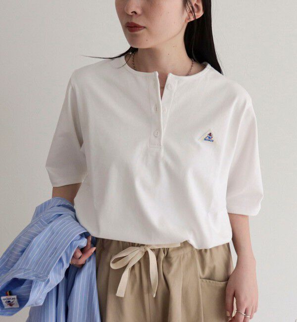 fredy emue「【GEVACO/ゲバコ】別注レディースヘンリーネックTシャツ」|Tシャツ・カットソー|オフホワイト