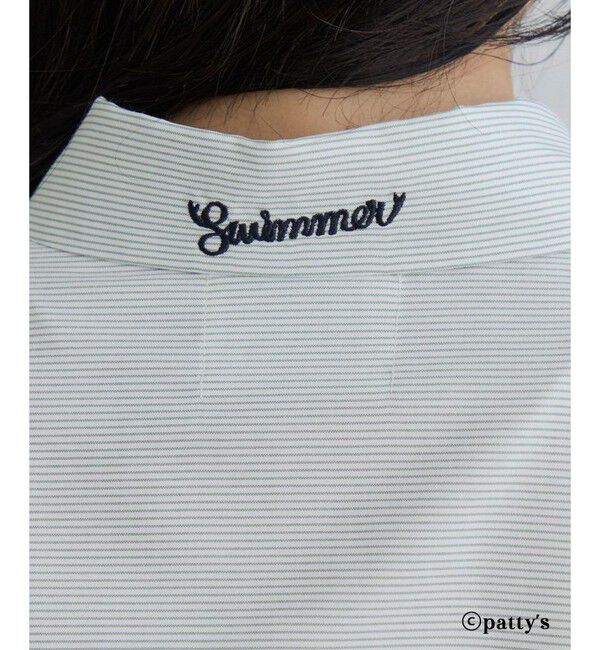 VIS「【SWIMMER&times;VIS】ポイント刺しゅうストライプシャツ」|シャツ・ブラウス|