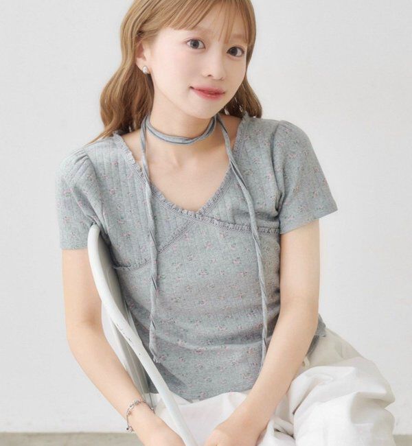  「ミニビスケットTee」|Tシャツ・カットソー|グレー