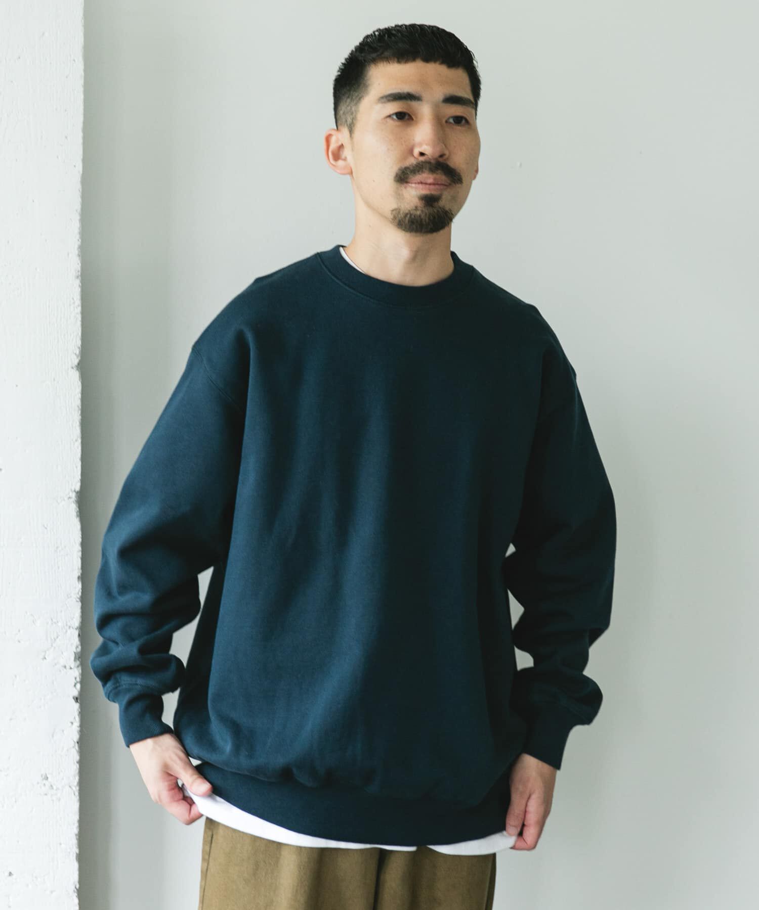 URBAN RESEARCH DOORS「裏起毛クルーネックスウェット」|スウェット・ジャージ|ネイビー