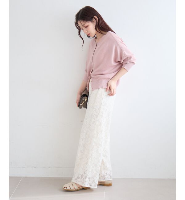  「フラワーメッシュレースワイドパンツ」|その他|