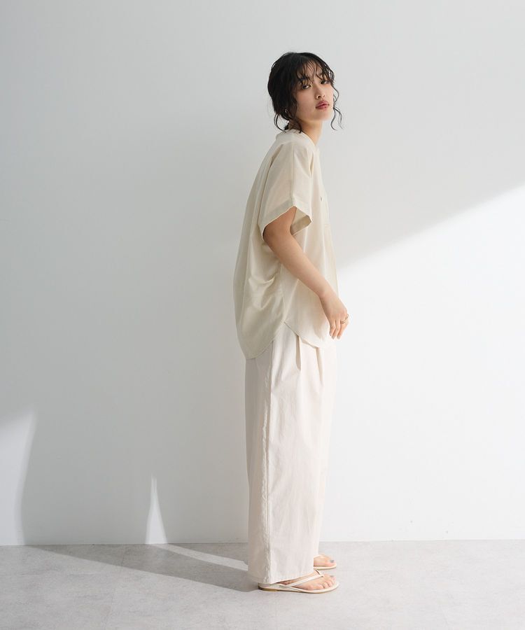 Green Parks「綿麻混フレンチスリーブスキッパーシャツ」|シャツ・ブラウス|