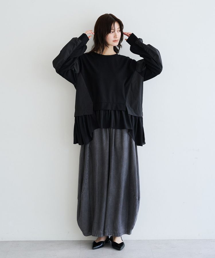Editt by YECCA VECCA「デニムコクーンドレープパンツ」|その他|