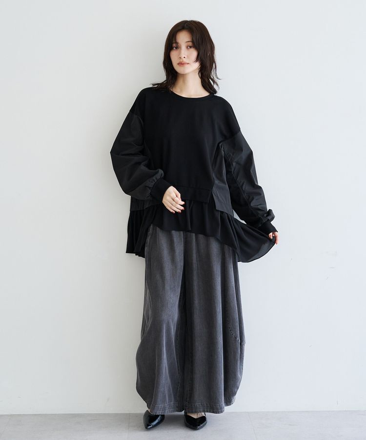Editt by YECCA VECCA「デニムコクーンドレープパンツ」|その他|