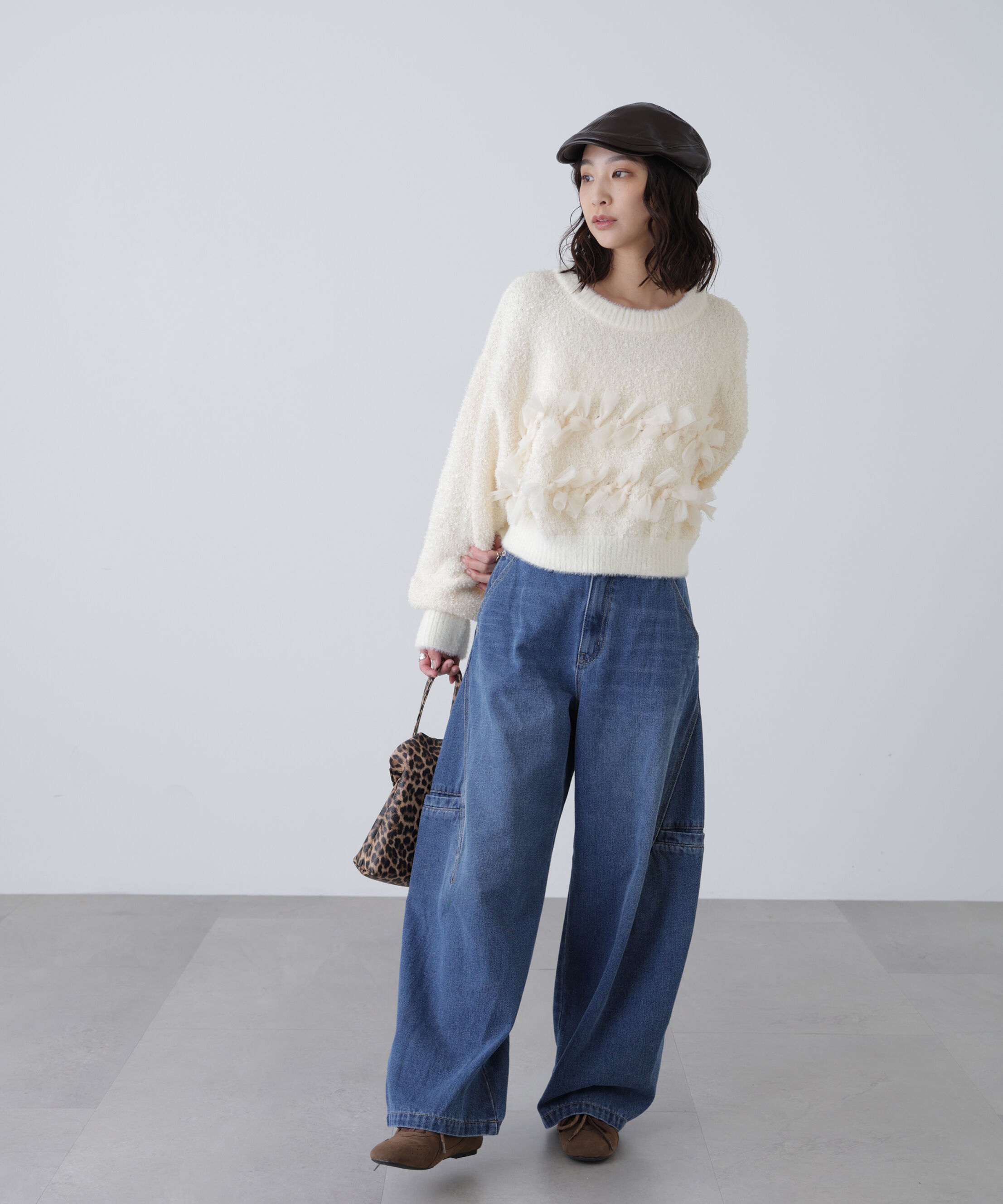  「サイドポケットコクーンデニムパンツ」|その他|