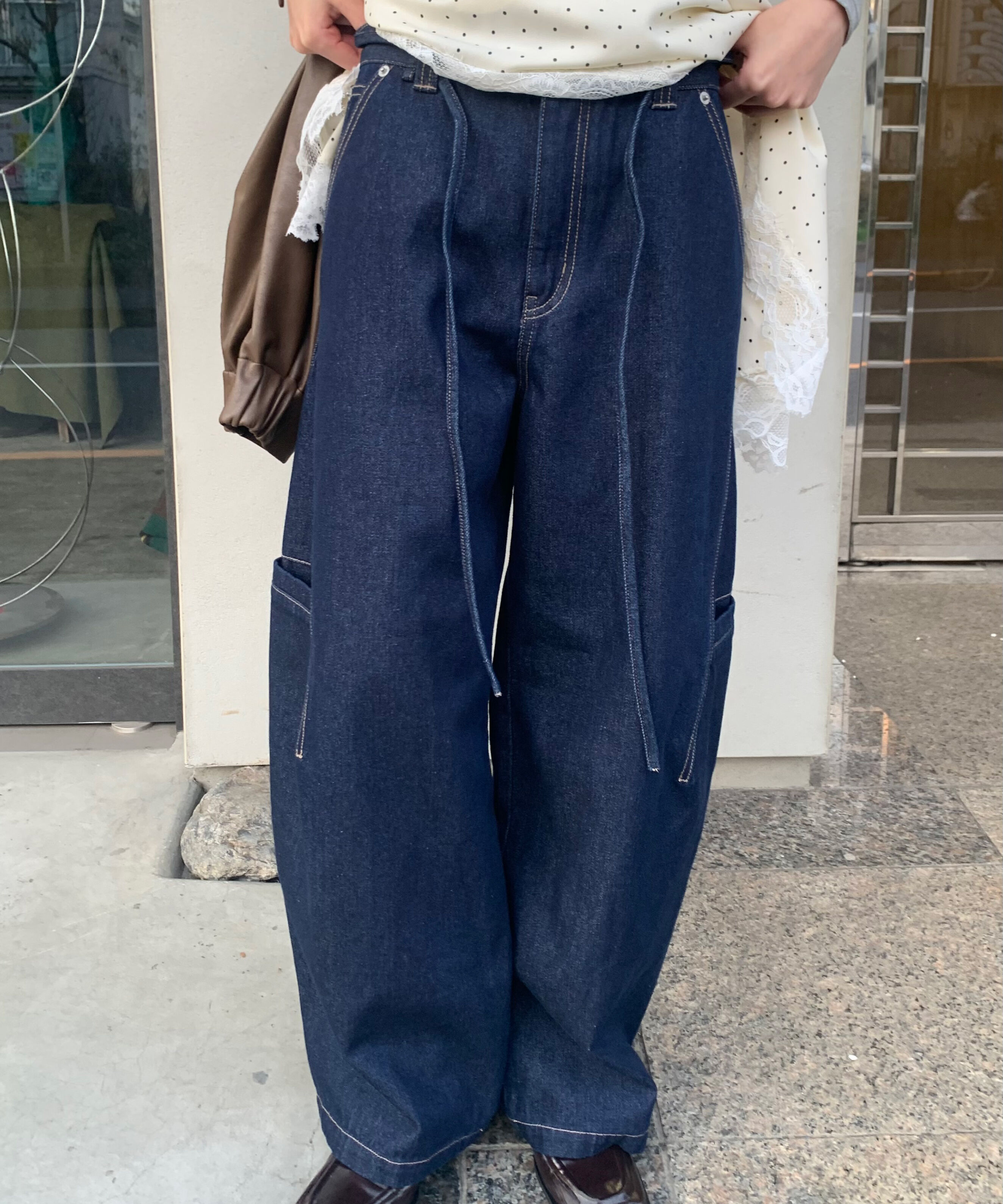  「サイドポケットコクーンデニムパンツ」|その他|