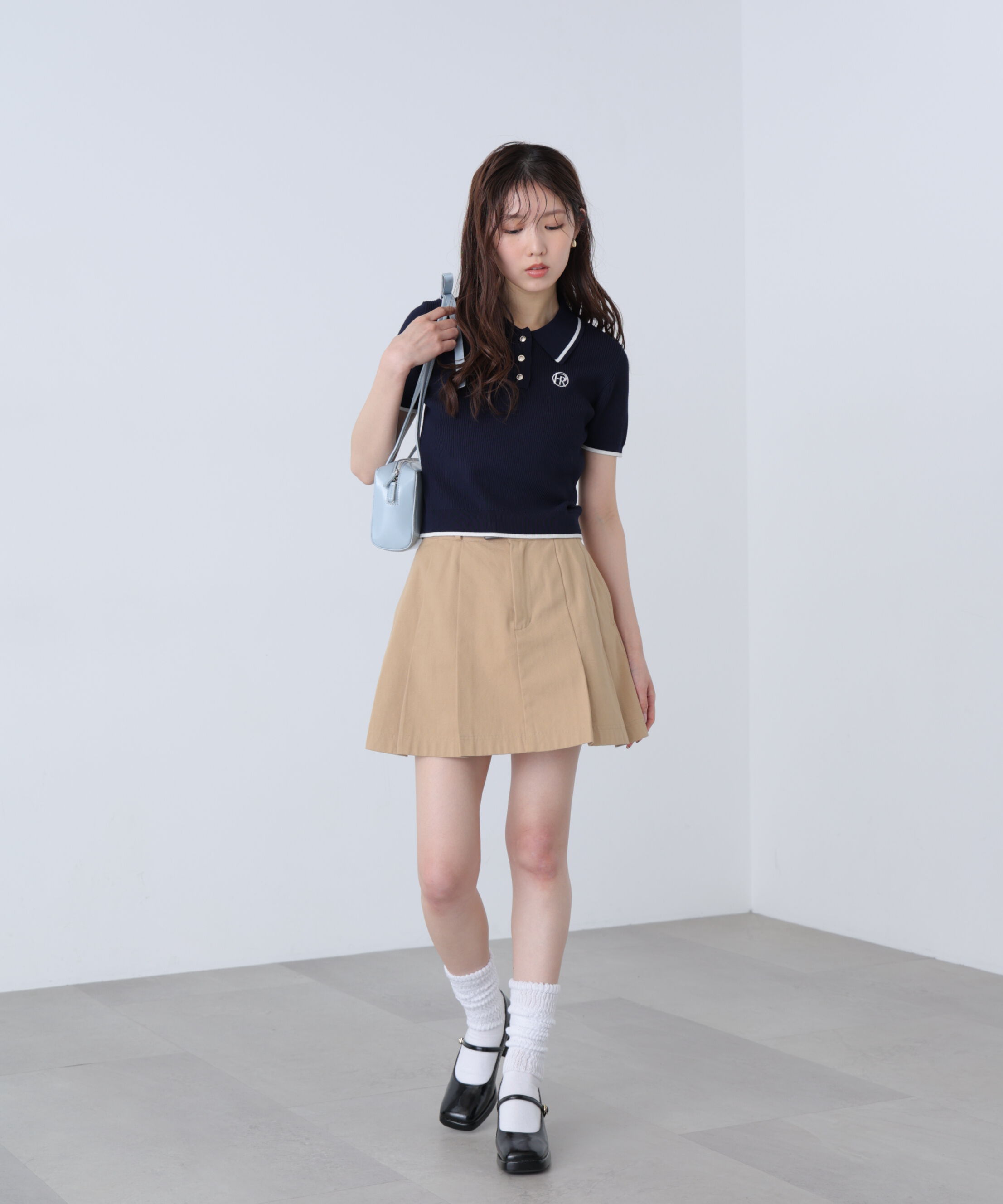  「〈セットアップ対応〉ベルト付きプリーツミニスカート」|スカート|
