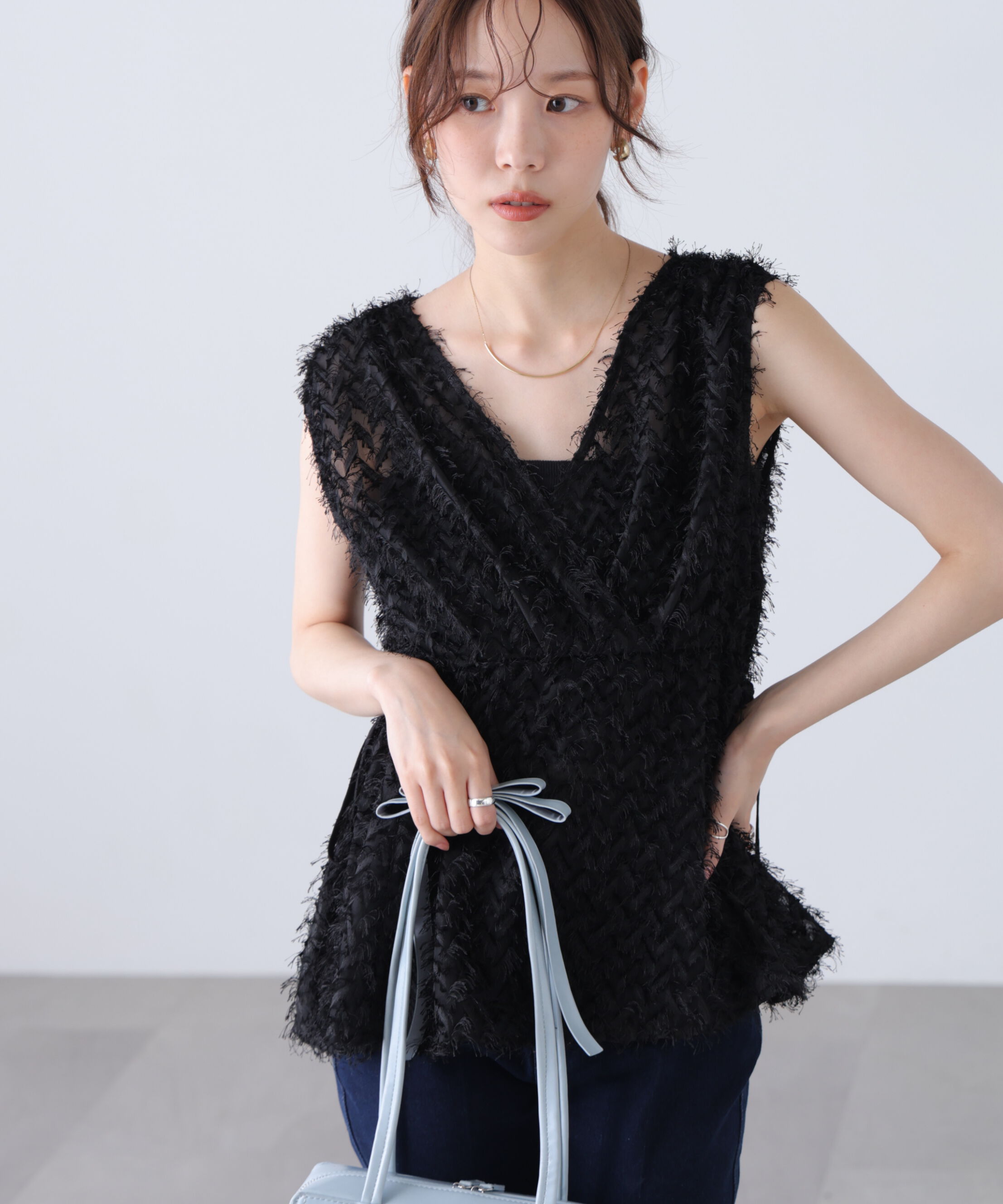  「＜MFM＞カットジャガードカシュクールブラウス」|シャツ・ブラウス|
