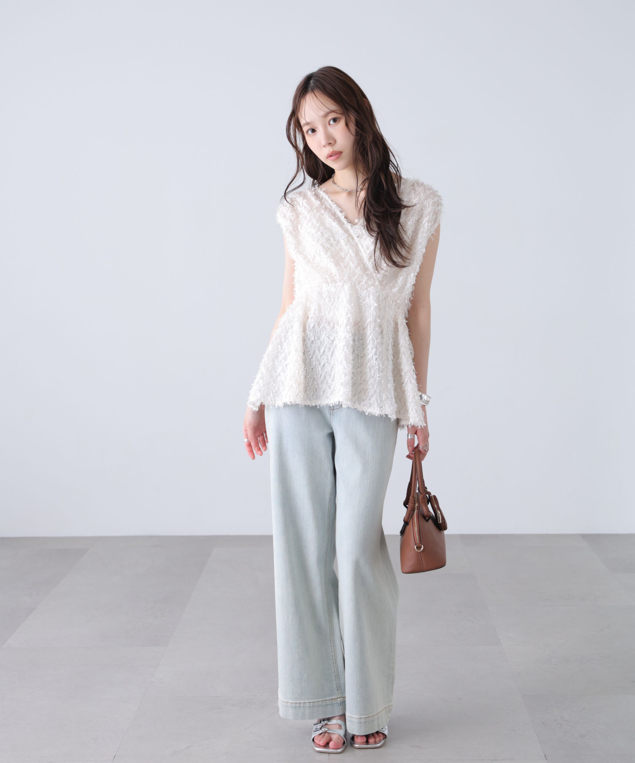 「＜MFM＞カットジャガードカシュクールブラウス」|シャツ・ブラウス|
