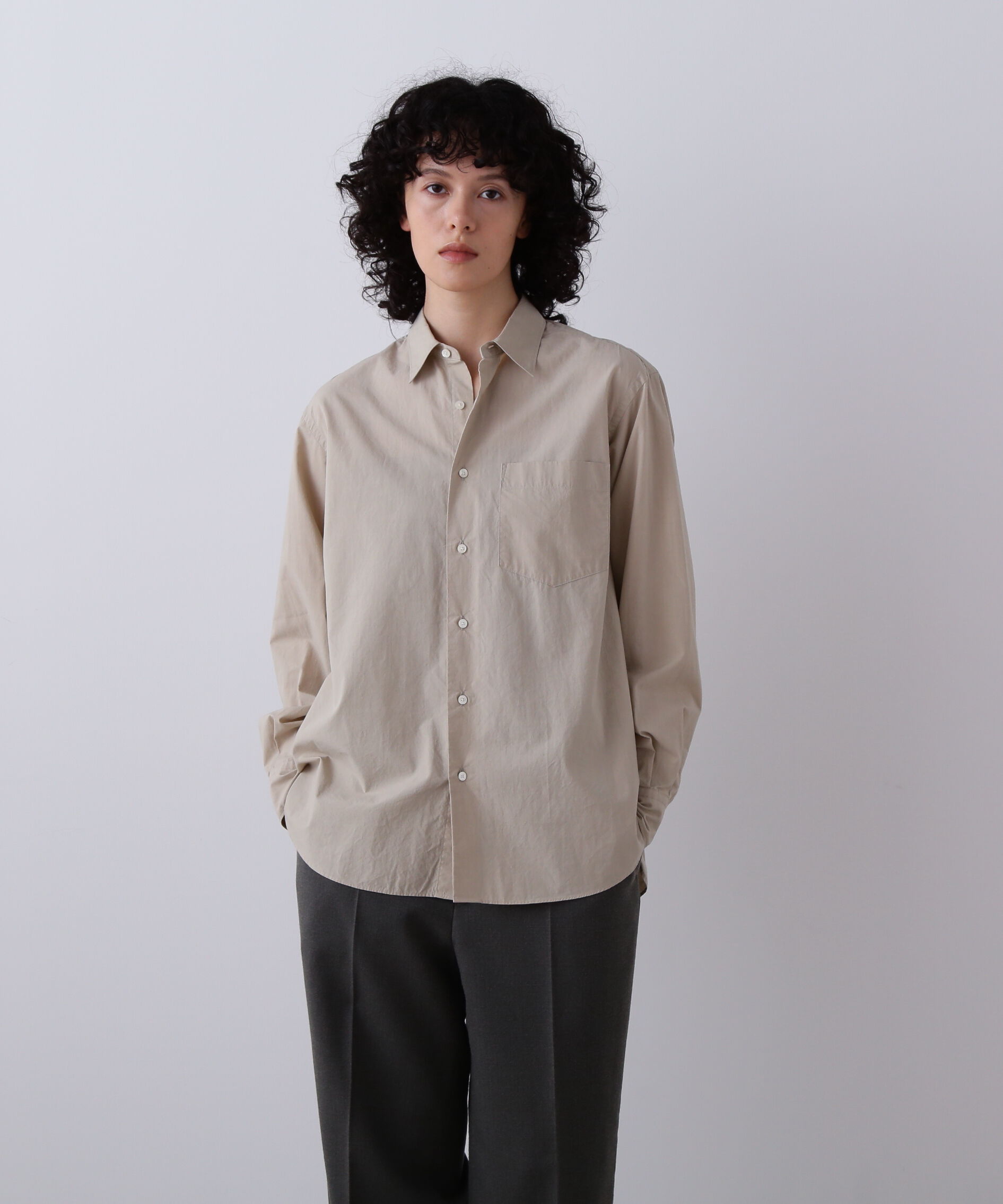 YLEVE 「YLEVE / COTTON SILK TYPEWRITER SHIRT」|シャツ・ブラウス|イエロー