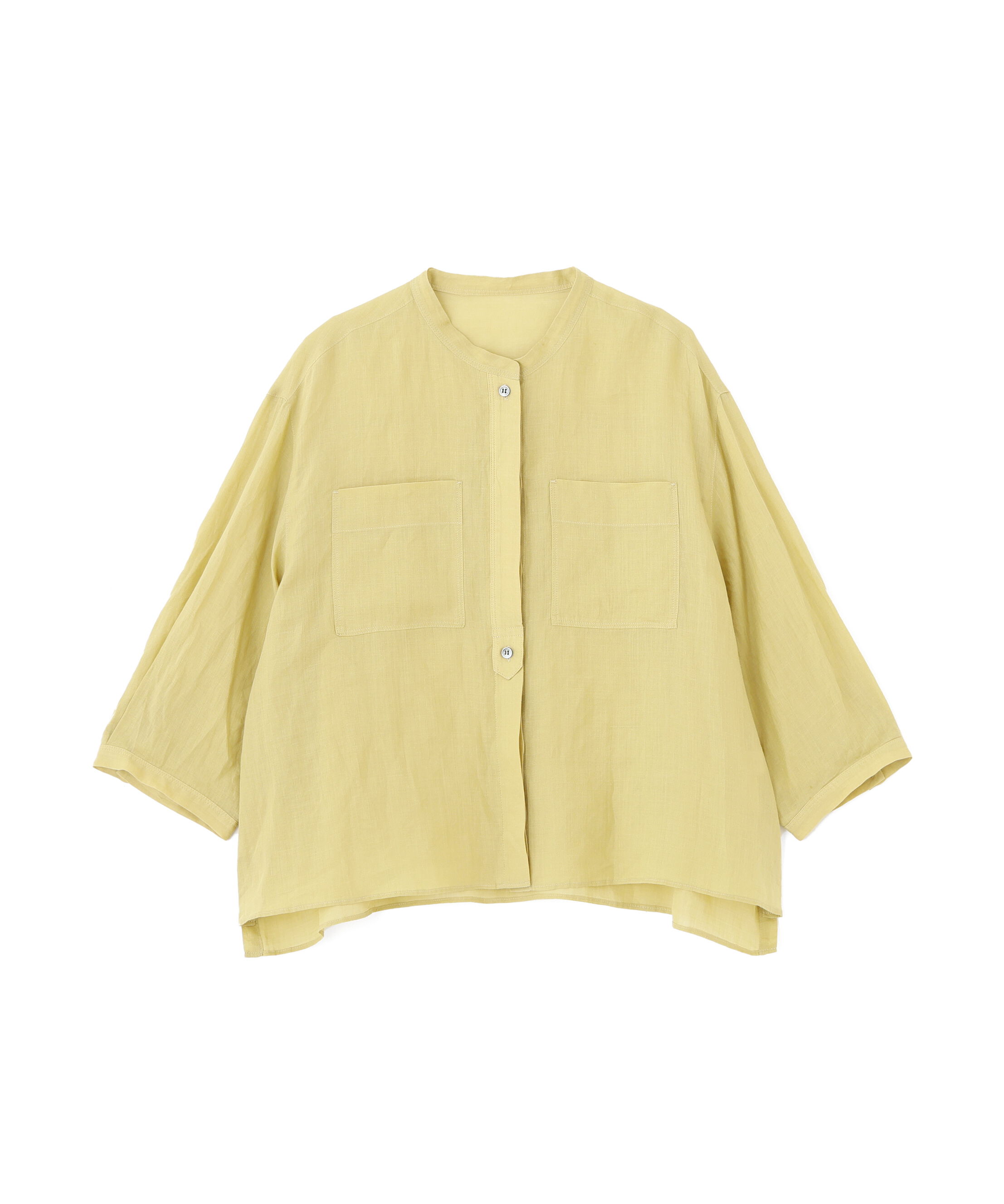  「◆≪名品 / 洗える / 4色展開！≫ラミーバンドカラーシャツブラウス」|シャツ・ブラウス|