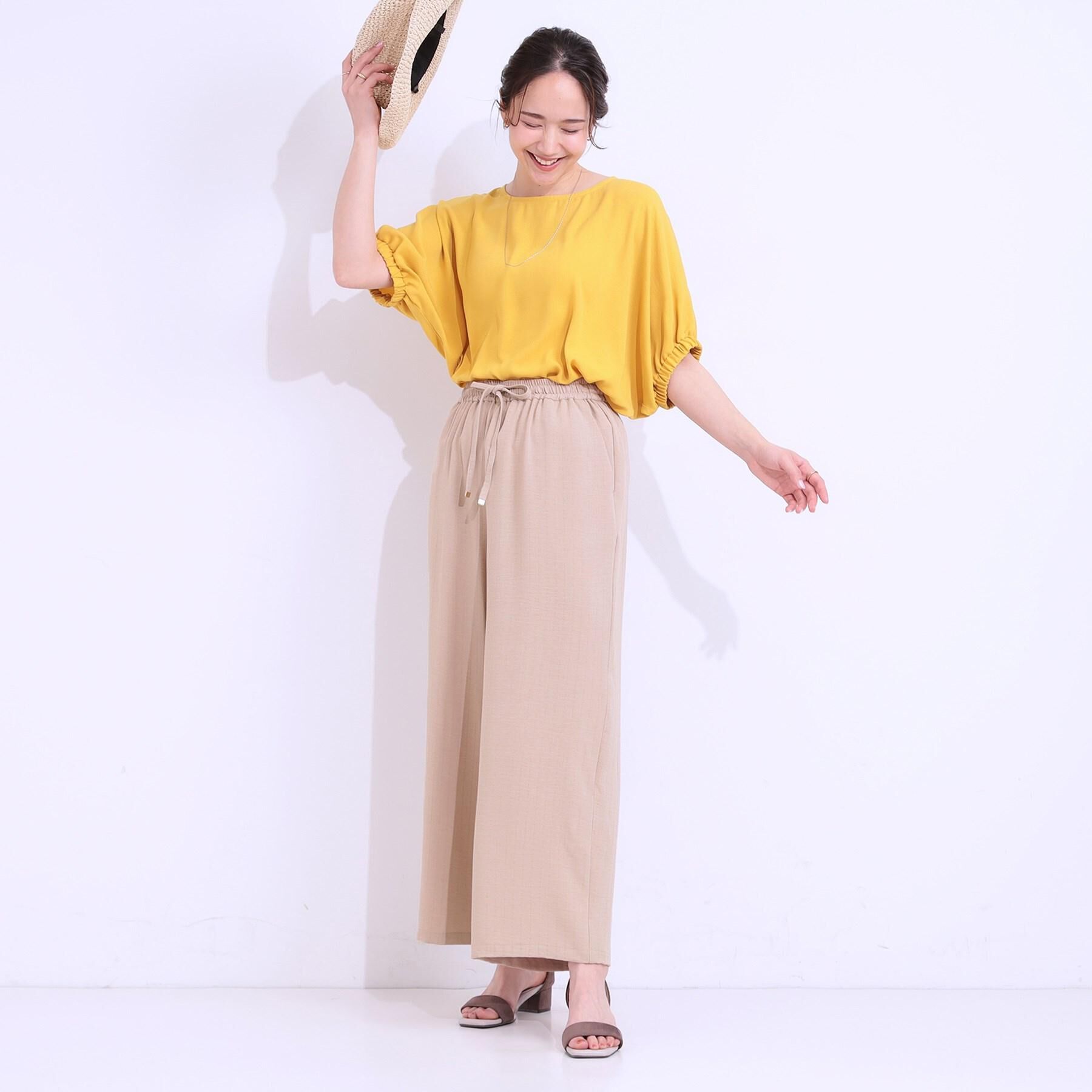 SHOO･LA･RUE「【高レビュー/UV/ひんやり/洗濯後しわになりにくい/5分袖】さらさら ドルマントップス」|シャツ・ブラウス|