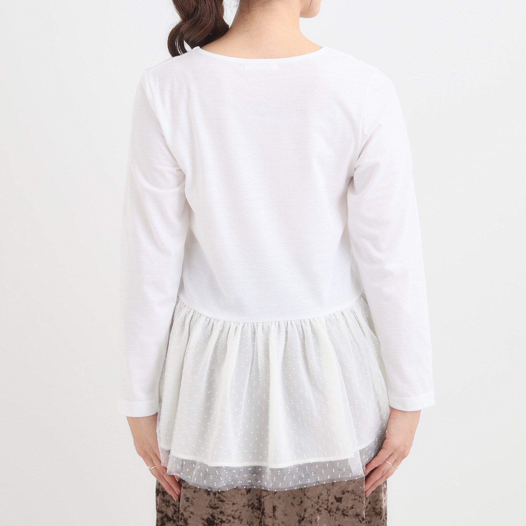 SHOO･LA･RUE「裾フリルレイヤードトップス」|Tシャツ・カットソー|