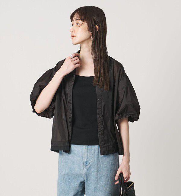 UNITED ARROWS「シアー タフタ ブラウス ‐はっ水 ウォッシャブル‐」|シャツ・ブラウス|DK.BROWN