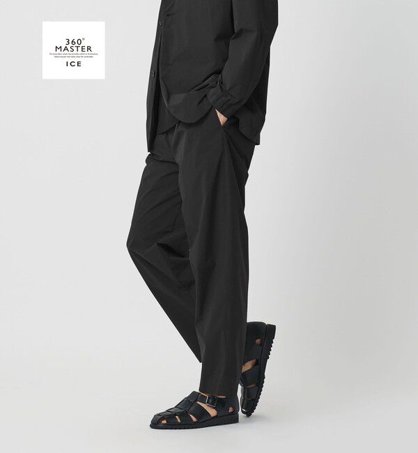 BEAUTY&YOUTH UNITED ARROWS「360&deg;MASTER ICE バルーン イージーパンツ NO.9 セットアップ対応 接触冷感 ストレッチ 撥水 UVカット」|チノ|BLACK