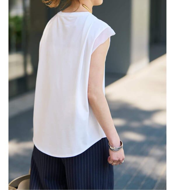 Spick and Span「《追加予約》オーガンジーコンビルーズプルオーバー」|Tシャツ・カットソー|