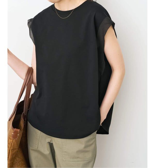 Spick and Span「《追加予約》オーガンジーコンビルーズプルオーバー」|Tシャツ・カットソー|