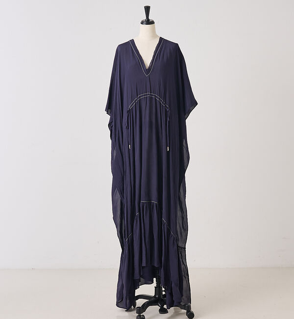 The Store by C' 「【on the island】ロングカフタンワンピース」|ワンピース|ネイビー