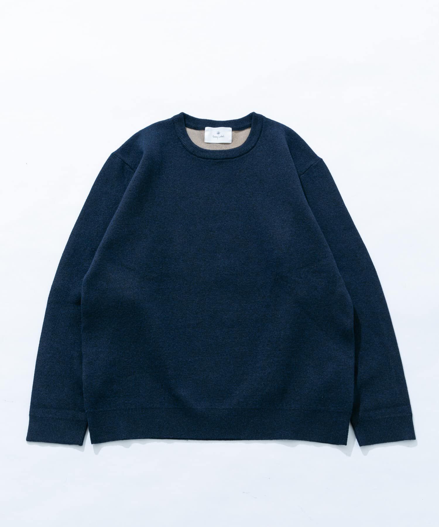 Sonny Label 「抗ピルウォッシャブルクルーネックニット」|ニット・セーター|ネイビー