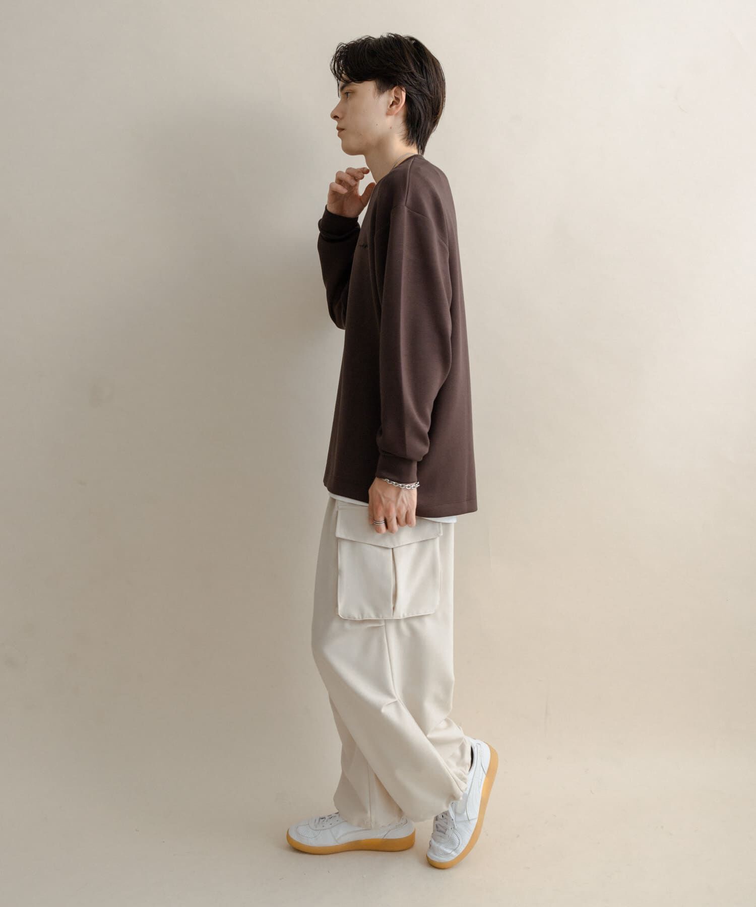 SENSE OF PLACE by URBAN RESEARCH「『一部WEB限定カラー』シシュウダンボールポンチロングTシャツ」|Tシャツ・カットソー|