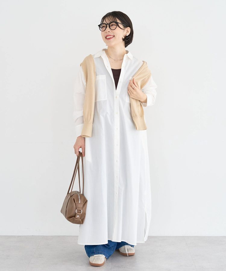 Green Parks「UVカットシャツワンピース」|ワンピース|Off White