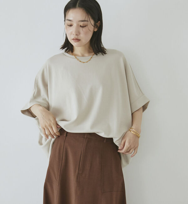Doux archives「ＵＶ加工・吸水速乾ドルマンプルオーバー」|Tシャツ・カットソー|GREIGE