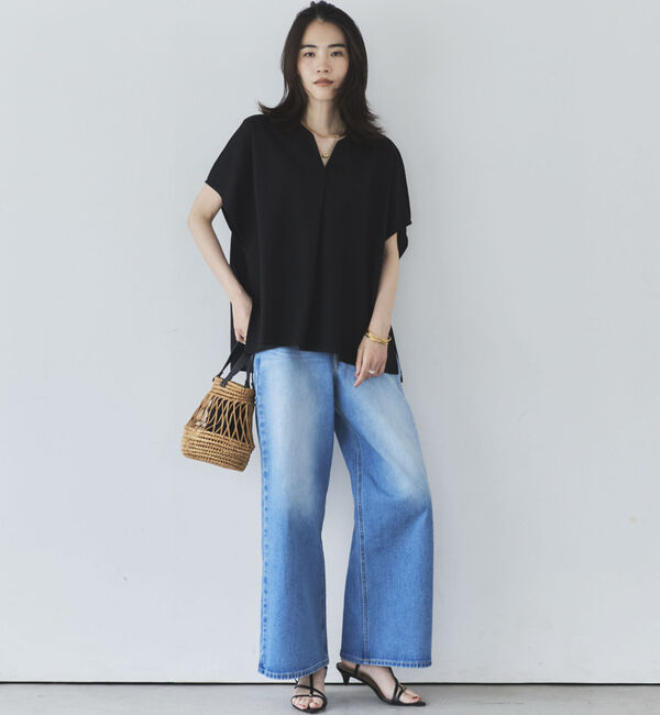 Doux archives「ウォッシャブル・ＵＶ機能機能スキッパーＴＯＰＳ」|Tシャツ・カットソー|