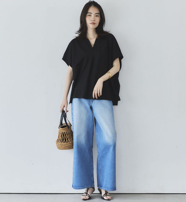 Doux archives「ウォッシャブル・ＵＶ機能機能スキッパーＴＯＰＳ」|Tシャツ・カットソー|