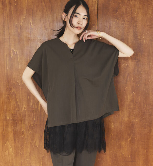 Doux archives「ウォッシャブル・ＵＶ機能機能スキッパーＴＯＰＳ」|Tシャツ・カットソー|