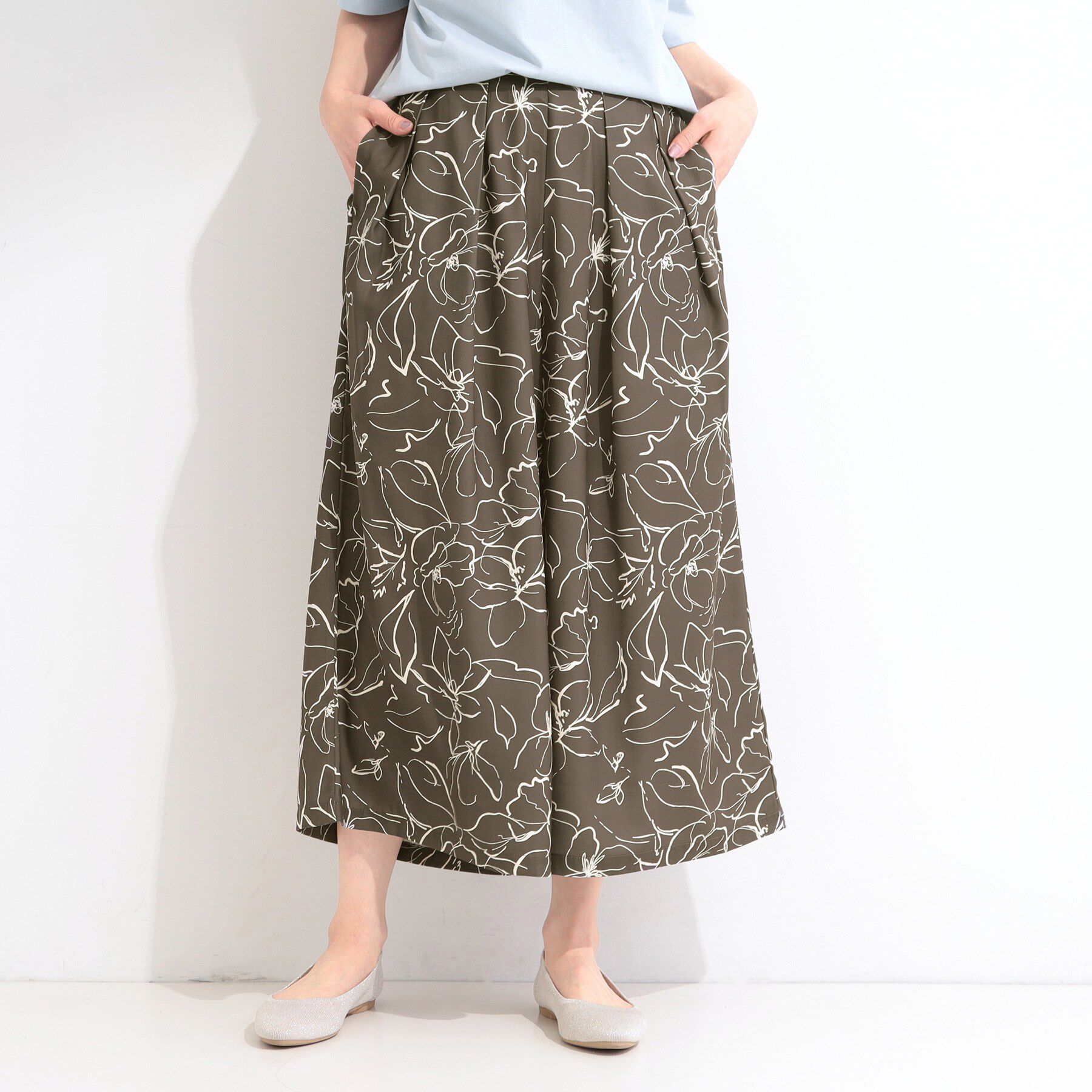 SHOO･LA･RUE「【S-LL/柄が選べる】品よく華やか 花柄アソートプリントスカーチョ」|その他|