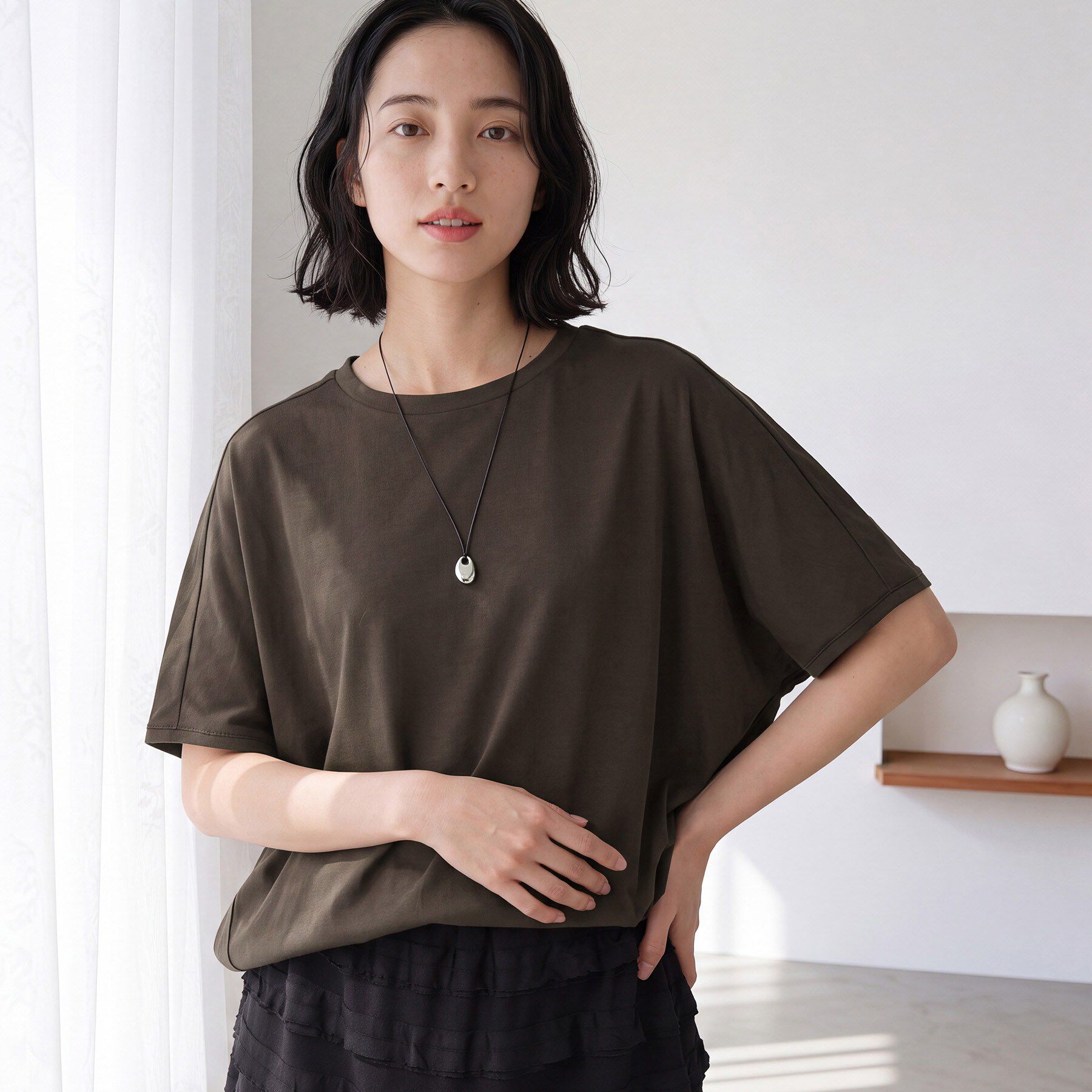 Dessin「【汗シミ防止/UVカット】ドルマンスリーブ プルオーバー」|Tシャツ・カットソー|