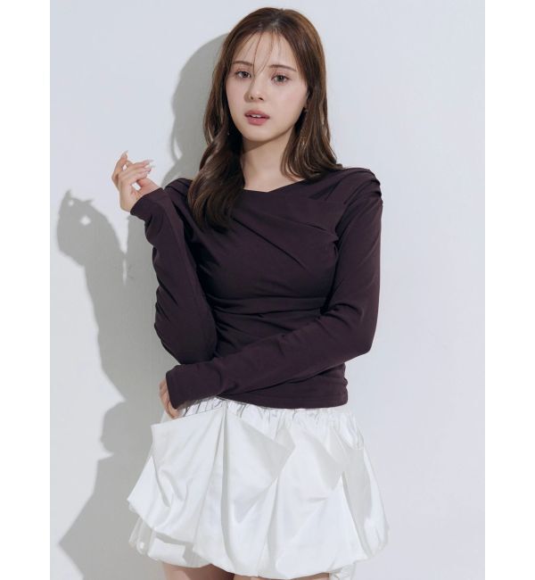 MERCURYDUO「オフショルタックトップス」|Tシャツ・カットソー|