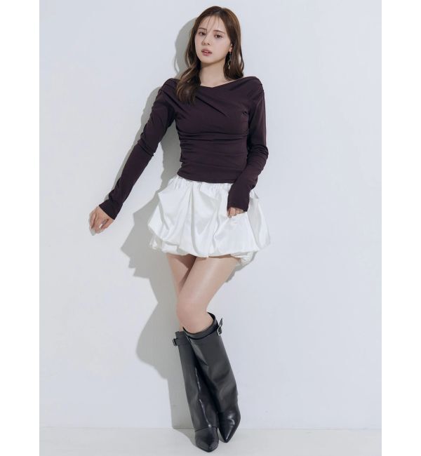 MERCURYDUO「オフショルタックトップス」|Tシャツ・カットソー|