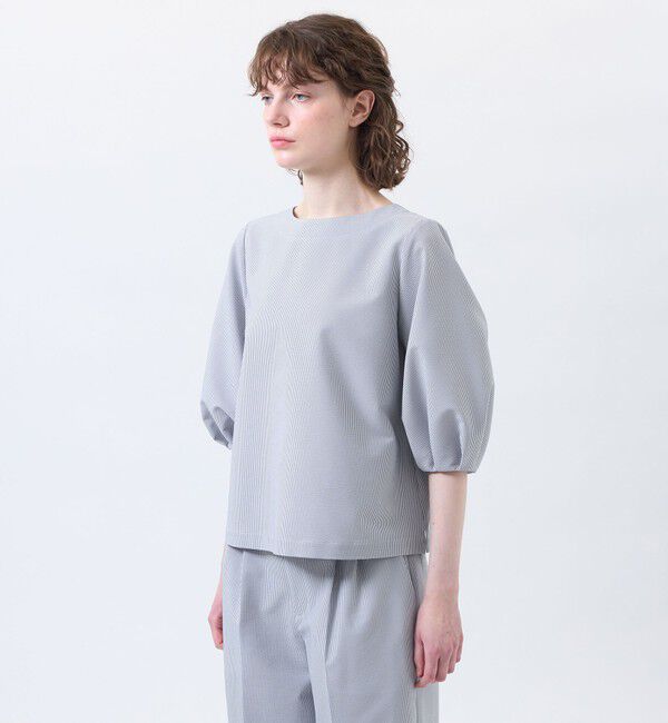 MACKINTOSH PHILOSOPHY「サマーサッカーパフスリーブブラウス」|シャツ・ブラウス|