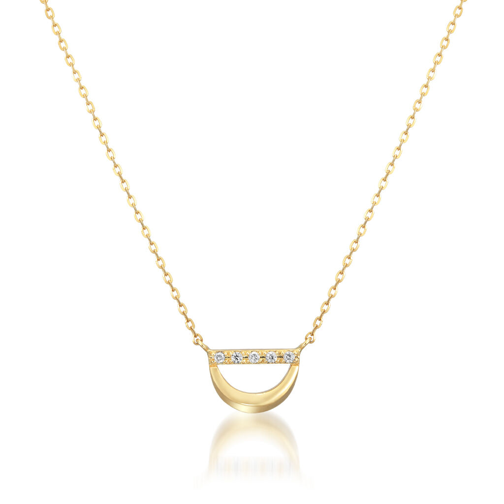 STAR JEWELRY「HALF MOON」|ネックレス|イエローゴールド