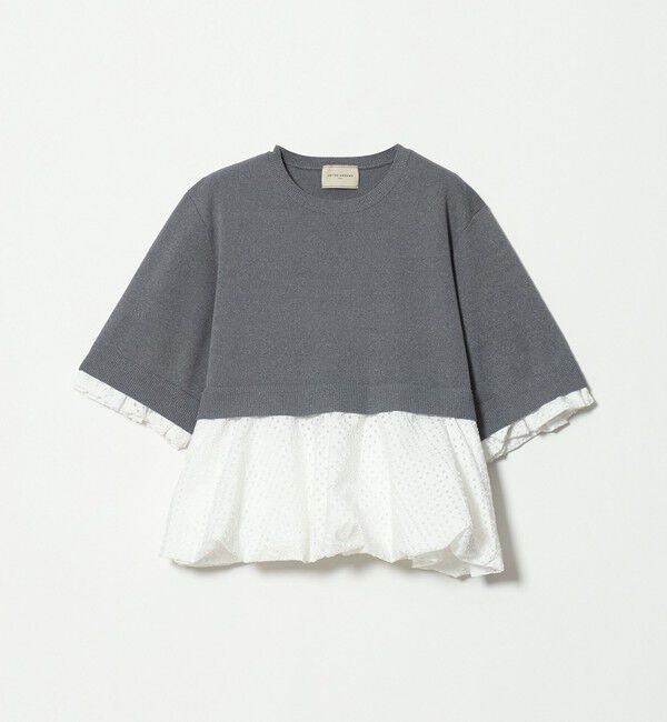 UNITED ARROWS「カットワーク バルーン シルエット ニット ‐ウォッシャブル‐」|ニット・セーター|MD.GRAY