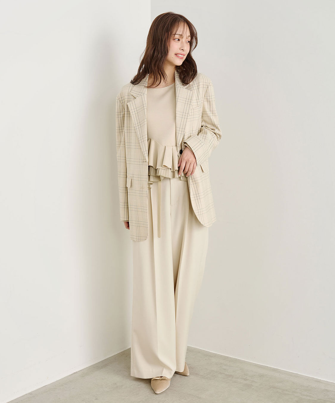 COCO DEAL「モチーフベルト付きワイドパンツ」|スラックス|