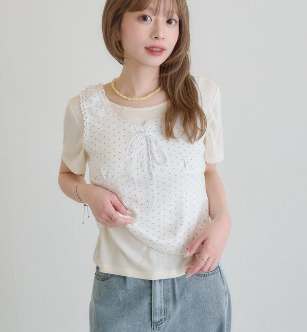  「ドットタンクレイヤードTee」|Tシャツ・カットソー|