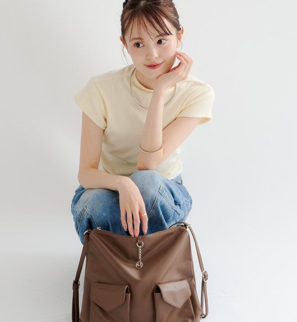 「【@lily.s_y 企画】lilyチャーム3wayBAG」|トートバッグ|キャメル