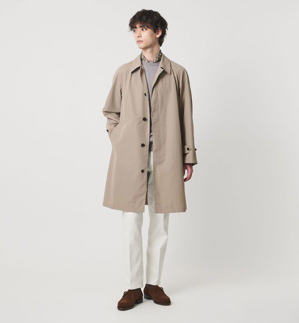 UNITED ARROWS「ポリエステル タフタ パッカブル ライト バルマカーンコート　撥水」|ステンカラーコート|BEIGE