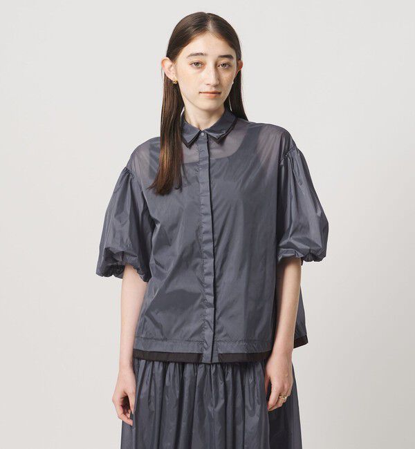 UNITED ARROWS「シアー タフタ ブラウス ‐はっ水 ウォッシャブル‐」|シャツ・ブラウス|LT.BLUE