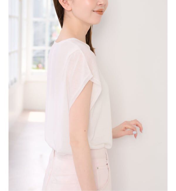U by SPICK&SPAN「《接触冷感》ウォッシャブルリネンブレンドプルオーバー」|ニット・セーター|