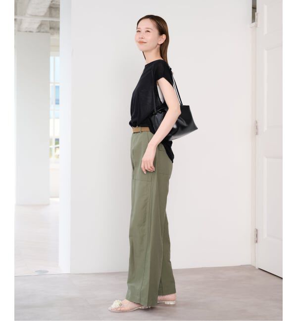 U by SPICK&SPAN「《接触冷感》ウォッシャブルリネンブレンドプルオーバー」|ニット・セーター|